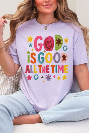 Faux Yarn God Is Good Comfort Colors Adult Ring - Spun Cotton Tee - Wholesale Accessory Market
