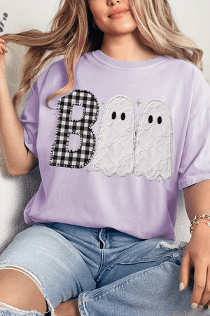 Gingham & Lace Boo Comfort Colors Adult Ring-Spun Cotton Tee - Wholesale Accessory Market