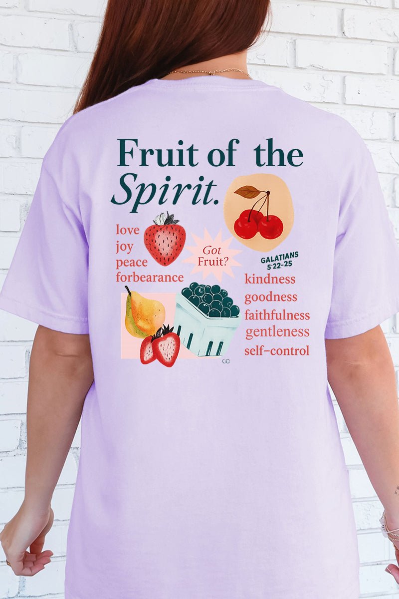 Got Fruit? Fruit Of The Spirit Front & Back Design Comfort Colors Adult Ring - Spun Cotton Tee - Wholesale Accessory Market