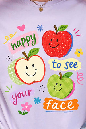 Happy To See Your Face Comfort Colors Adult Ring-Spun Cotton Tee - Wholesale Accessory Market