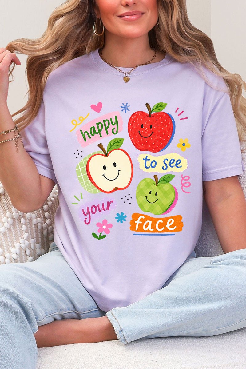 Happy To See Your Face Comfort Colors Adult Ring-Spun Cotton Tee - Wholesale Accessory Market