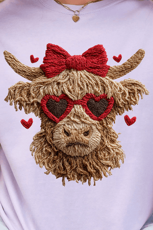 Heartbreaking Heifer Faux Yarn Comfort Colors Adult Ring - Spun Cotton Tee - Wholesale Accessory Market