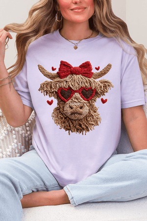 Heartbreaking Heifer Faux Yarn Comfort Colors Adult Ring - Spun Cotton Tee - Wholesale Accessory Market