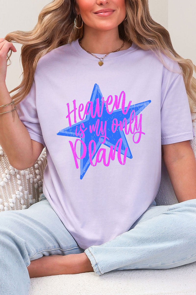 Heaven Is My Only Plan Comfort Colors Adult Ring - Spun Cotton Tee - Wholesale Accessory Market