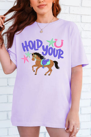 Hold Your Horses Comfort Colors Adult Ring - Spun Cotton Tee - Wholesale Accessory Market