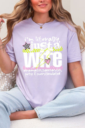 Literally Just A Wife Comfort Colors Adult Ring-Spun Cotton Tee - Wholesale Accessory Market