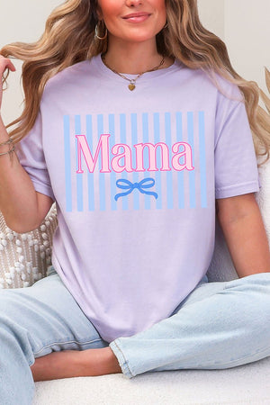 Mama Striped Comfort Colors Adult Ring - Spun Cotton Tee - Wholesale Accessory Market