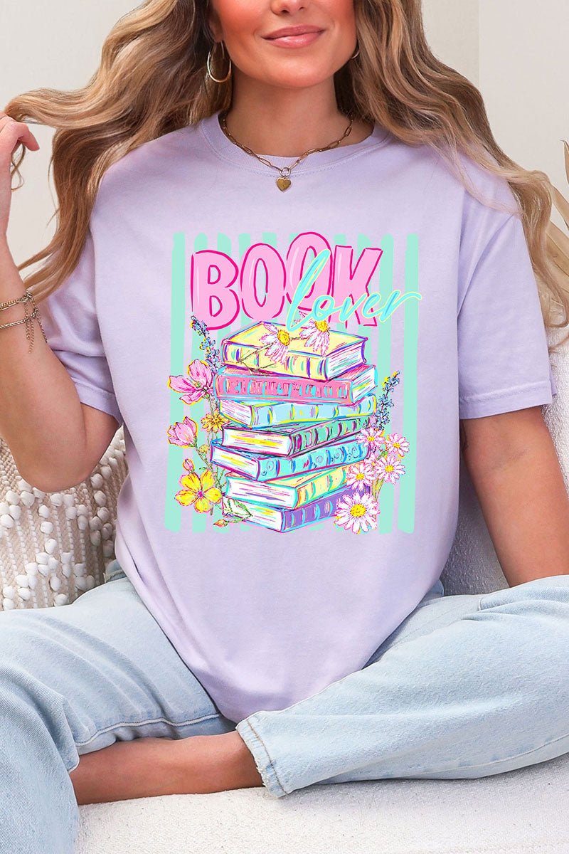 Petals & Paperback Book Lover Comfort Colors Adult Ring-Spun Cotton Tee - Wholesale Accessory Market