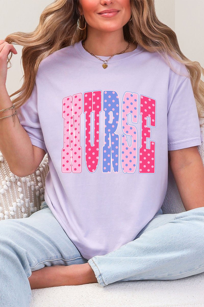 Polka Dot Pop Nurse Comfort Colors Adult Ring-Spun Cotton Tee - Wholesale Accessory Market