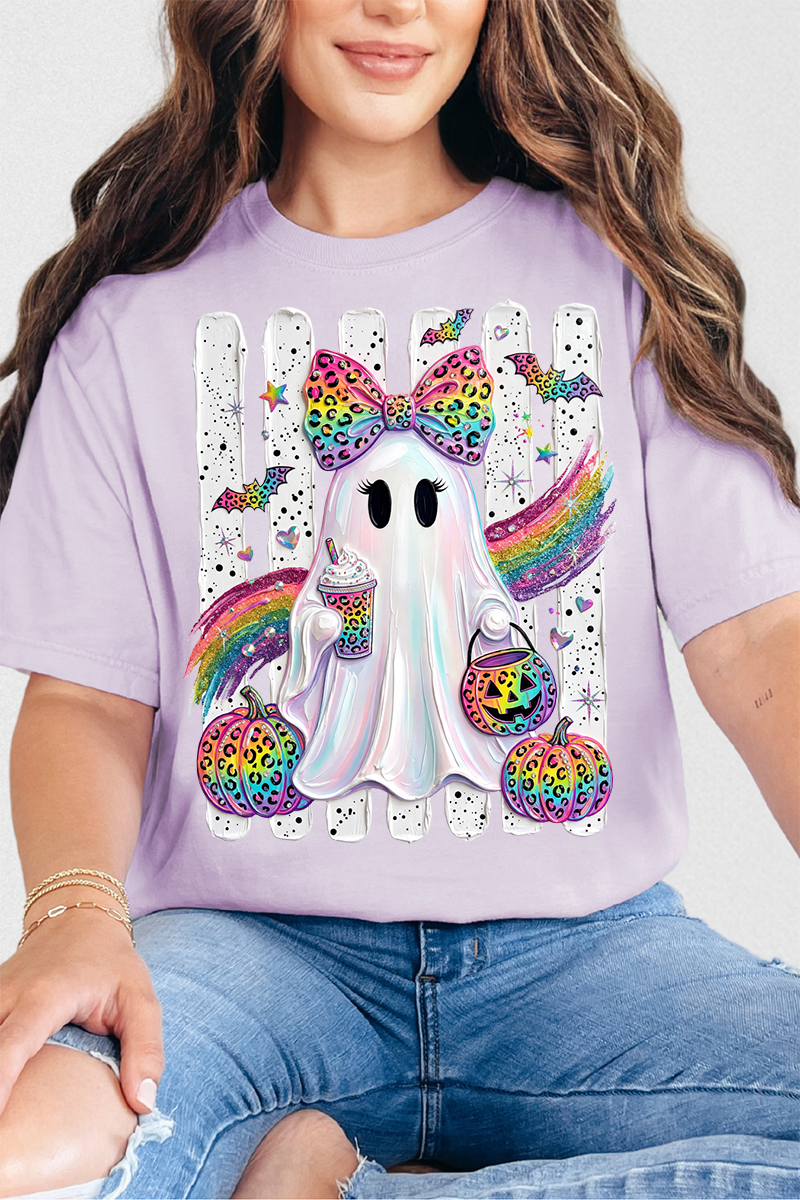 Rainbow Glam Ghost Comfort Colors Adult Ring-Spun Cotton Tee - Wholesale Accessory Market