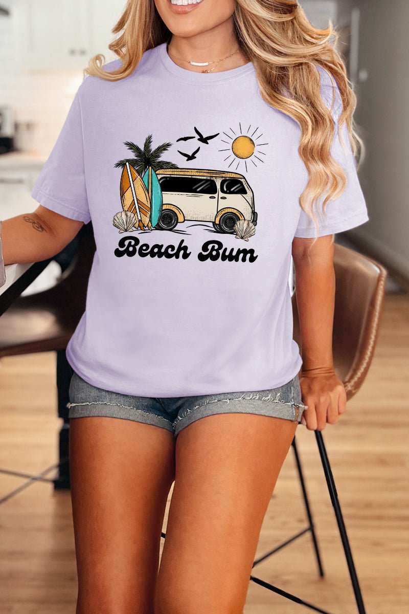 Retro Beach Bum Comfort Colors Adult Ring-Spun Cotton Tee - Wholesale Accessory Market
