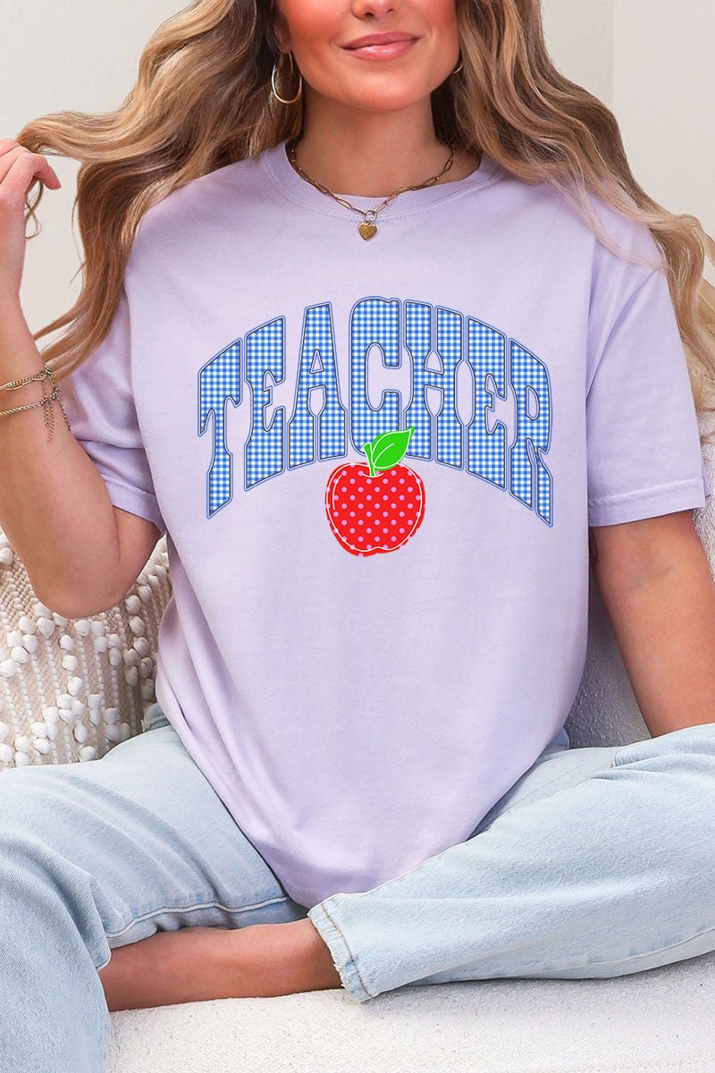 Sweet Apple Teacher Comfort Colors Adult Ring - Spun Cotton Tee - Wholesale Accessory Market