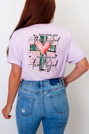 Thank and Trust God Front & Back Comfort Colors Adult Ring-Spun Cotton Tee - Wholesale Accessory Market