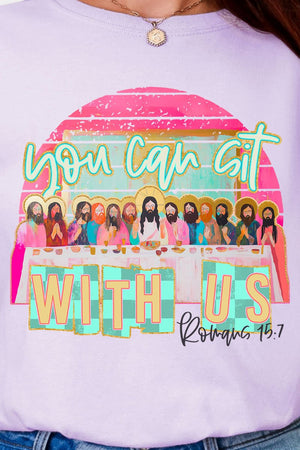 You Can Sit With Us Comfort Colors Adult Ring - Spun Cotton Tee - Wholesale Accessory Market