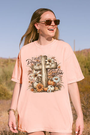 Harvest Praise Cross Comfort Colors Adult Ring-Spun Cotton Tee - Wholesale Accessory Market