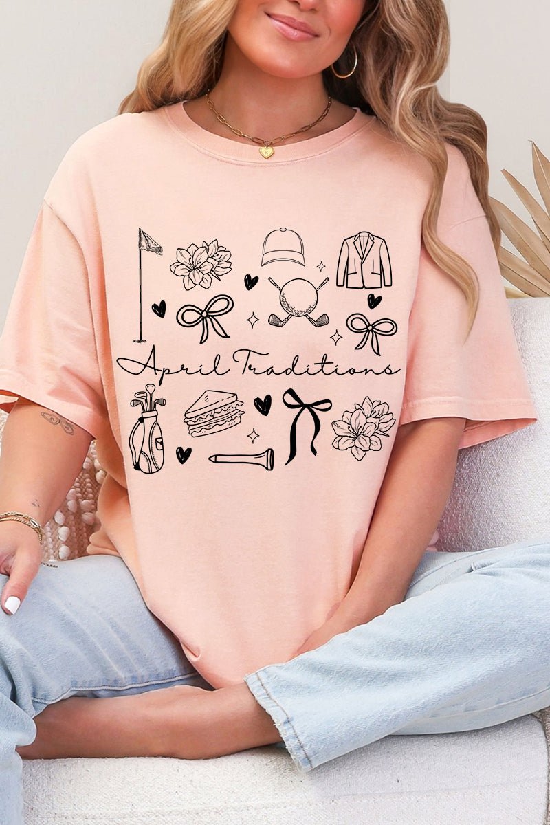 April Traditions Comfort Colors Adult Ring - Spun Cotton Tee - Wholesale Accessory Market