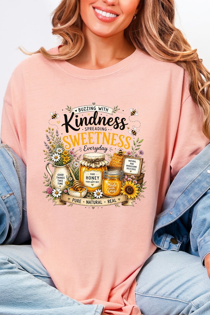 Buzzing With Kindness Comfort Colors Adult Ring-Spun Cotton Tee - Wholesale Accessory Market