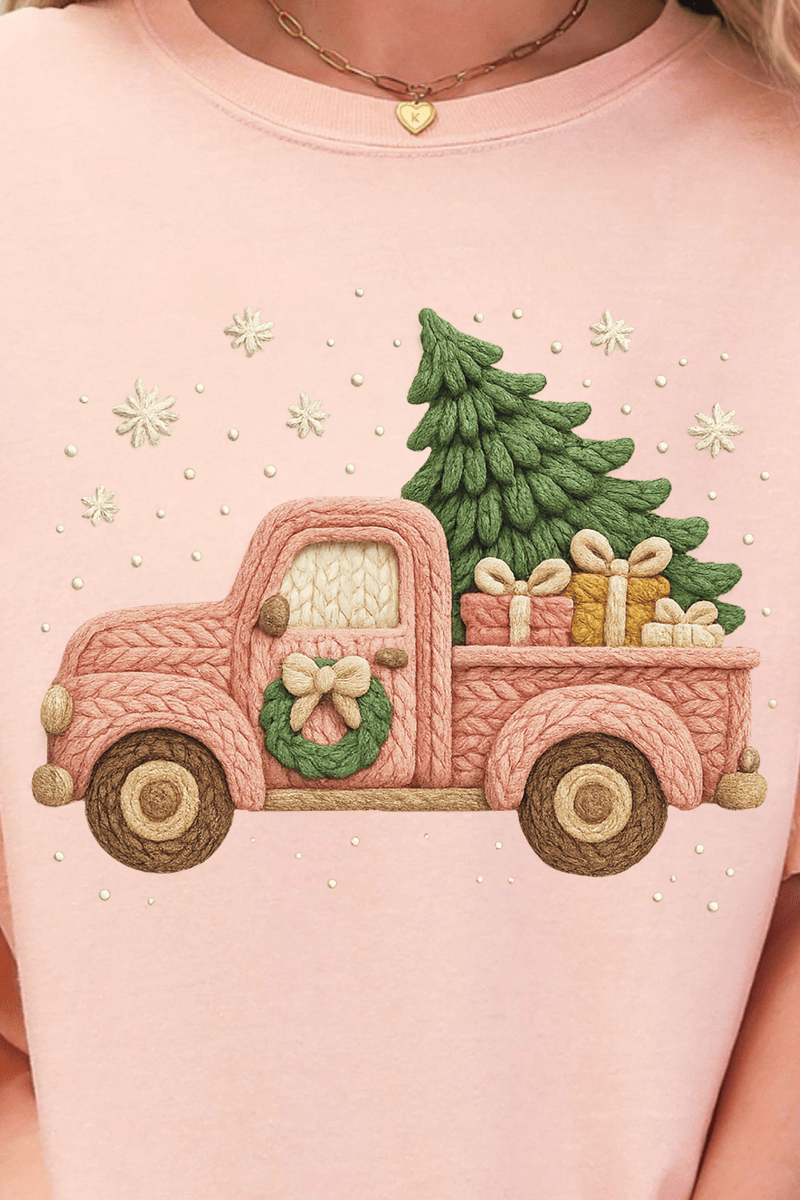 Faux Yarn Holly Jolly Haul Comfort Colors Adult Ring - Spun Cotton Tee - Wholesale Accessory Market
