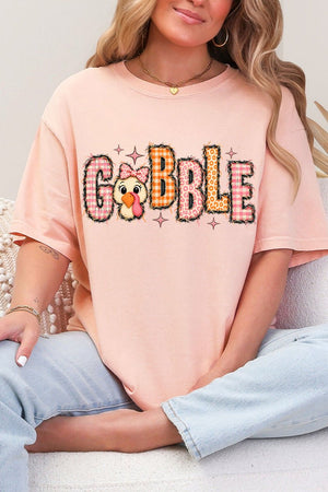 Gobble In Gingham Comfort Colors Adult Ring-Spun Cotton Tee - Wholesale Accessory Market