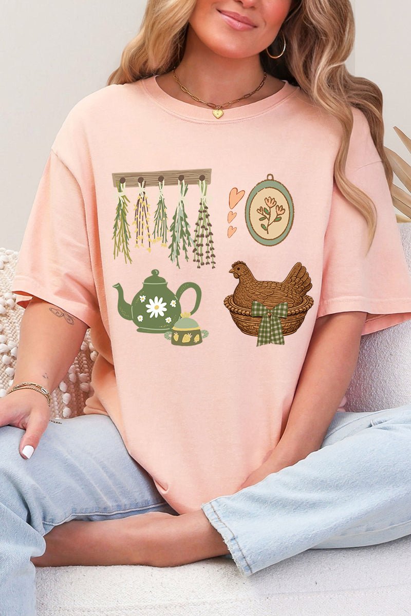 Herbs And Heirlooms Comfort Colors Adult Ring - Spun Cotton Tee - Wholesale Accessory Market
