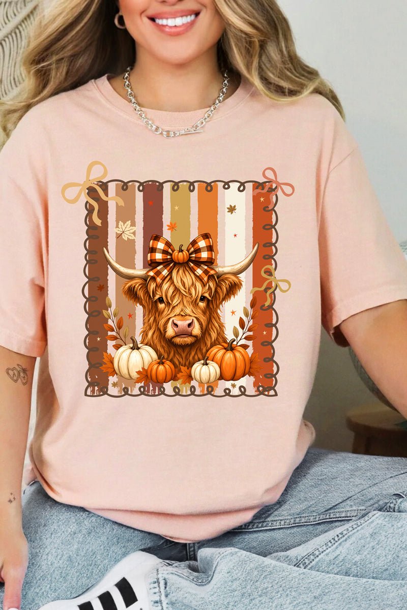 Highland In Autumn Comfort Colors Adult Ring-Spun Cotton Tee - Wholesale Accessory Market
