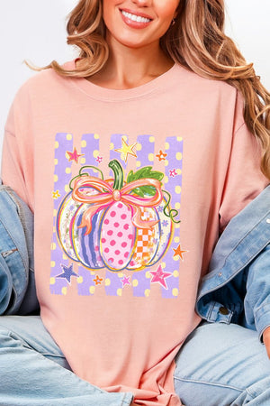 Pretty Patchwork Pumpkin Comfort Colors Adult Ring-Spun Cotton Tee - Wholesale Accessory Market