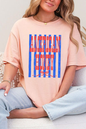 Red American Honey Energy Comfort Colors Adult Ring - Spun Cotton Tee - Wholesale Accessory Market