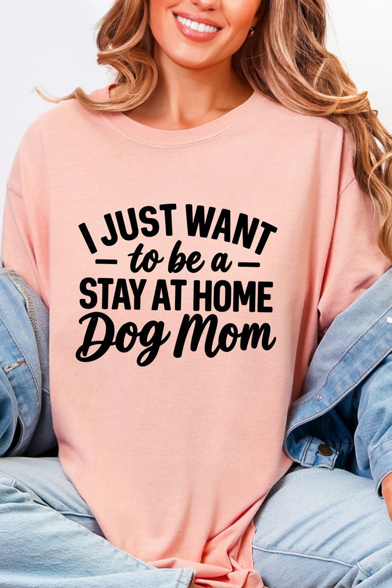 Stay At Home Dog Mom Comfort Colors Adult Ring-Spun Cotton Tee - Wholesale Accessory Market