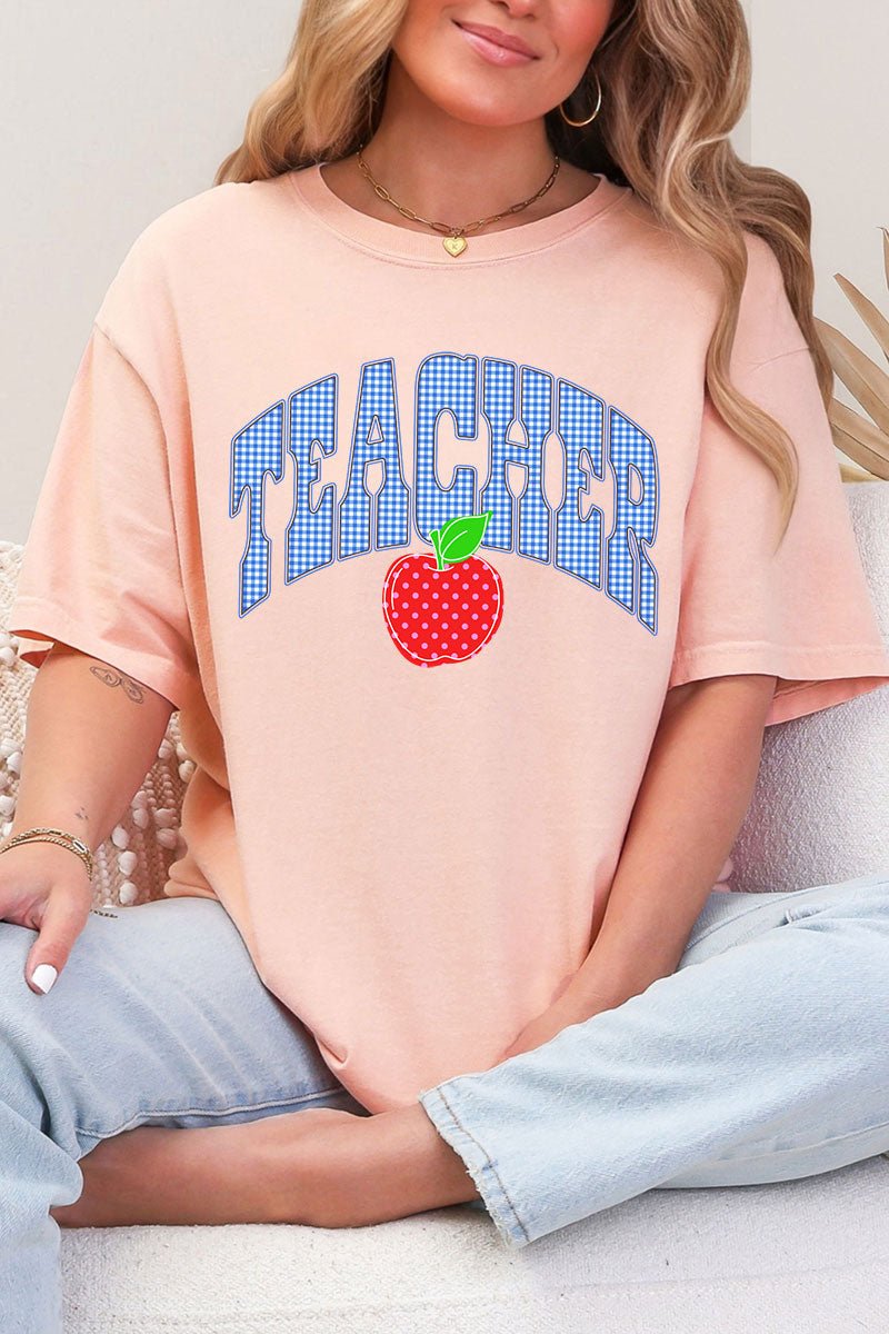 Sweet Apple Teacher Comfort Colors Adult Ring - Spun Cotton Tee - Wholesale Accessory Market