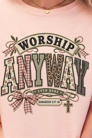 Worship Anyway Comfort Colors Adult Ring-Spun Cotton Tee - Wholesale Accessory Market
