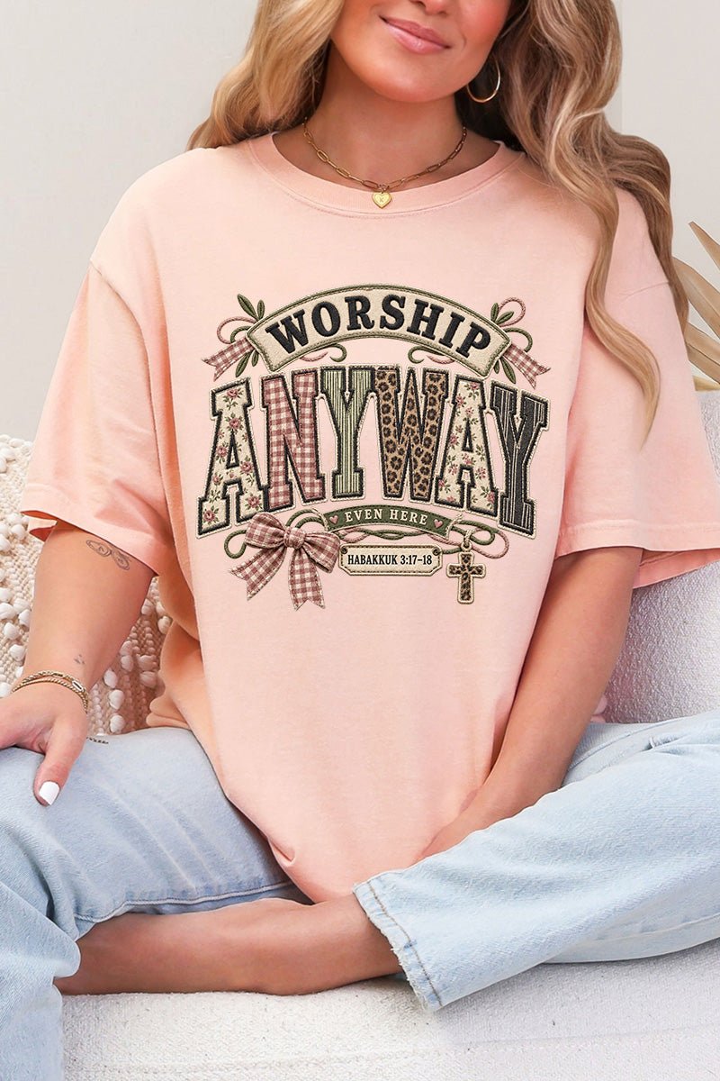 Worship Anyway Comfort Colors Adult Ring-Spun Cotton Tee - Wholesale Accessory Market