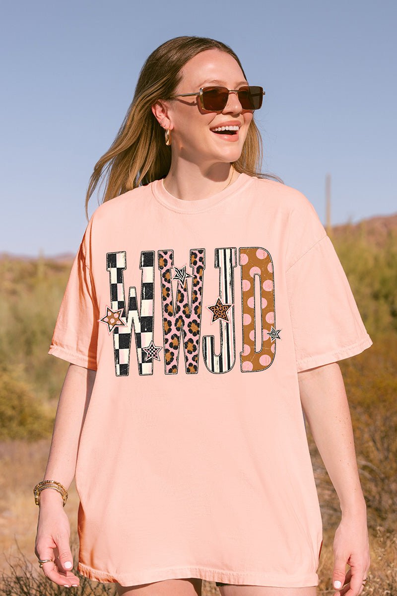 WWJD Pattern Pop Comfort Colors Adult Ring-Spun Cotton Tee - Wholesale Accessory Market