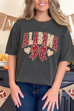 Alabama Blooming Bow Comfort Colors Adult Ring-Spun Cotton Tee - Wholesale Accessory Market