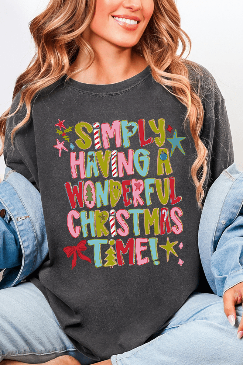 A Wonderful Christmas Time Comfort Colors Adult Ring - Spun Cotton Tee - Wholesale Accessory Market
