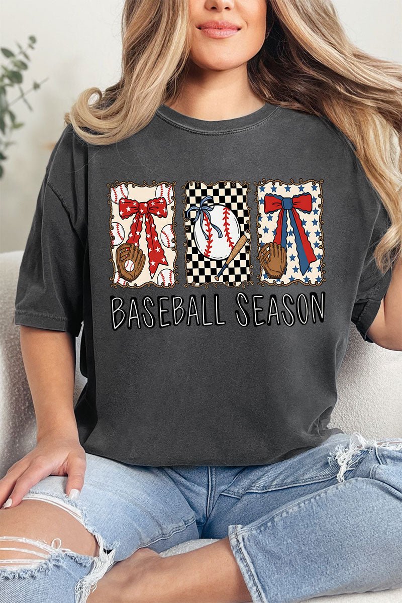 Baseball Season Ribbon Comfort Colors Adult Ring - Spun Cotton Tee - Wholesale Accessory Market