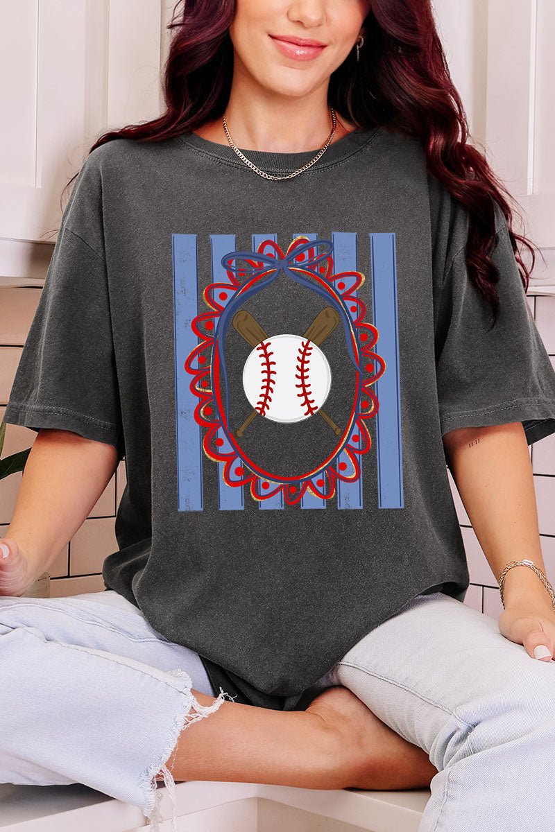 Baseball Stripes Comfort Colors Adult Ring - Spun Cotton Tee - Wholesale Accessory Market
