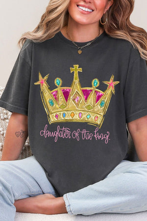 Bejeweled Daughter Of The King Comfort Colors Adult Ring - Spun Cotton Tee - Wholesale Accessory Market