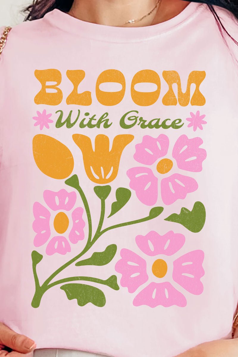 Bloom With Grace Comfort Colors Adult Ring - Spun Cotton Tee - Wholesale Accessory Market