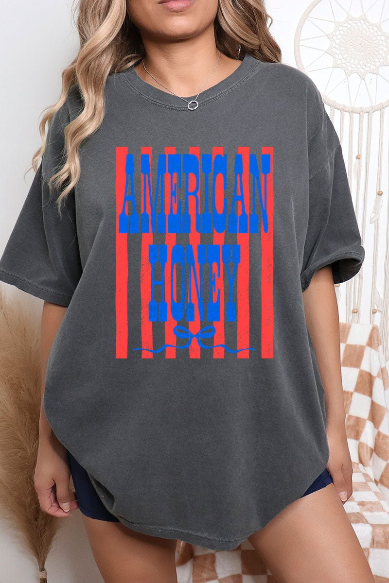 Blue American Honey Energy Comfort Colors Adult Ring - Spun Cotton Tee - Wholesale Accessory Market