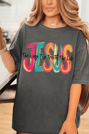 Brushstroke Jesus Comfort Colors Adult Ring - Spun Cotton Tee - Wholesale Accessory Market