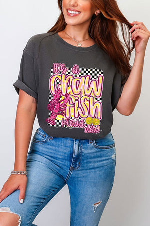 Crawfish Kinda Day Comfort Colors Adult Ring - Spun Cotton Tee - Wholesale Accessory Market