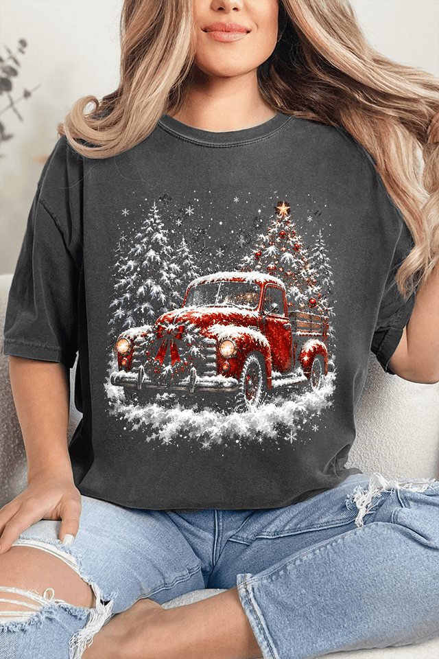 Evergreen Christmas Drive Comfort Colors Adult Ring-Spun Cotton Tee - Wholesale Accessory Market