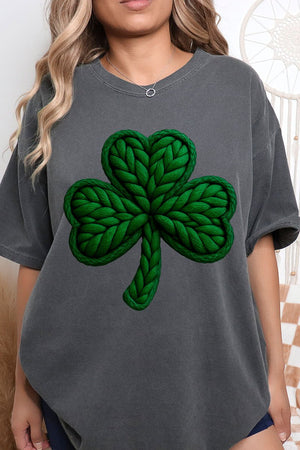 Faux Yarn Clover Comfort Colors Adult Ring - Spun Cotton Tee - Wholesale Accessory Market