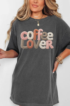 Faux Yarn Coffee Lover Comfort Colors Adult Ring - Spun Cotton Tee - Wholesale Accessory Market