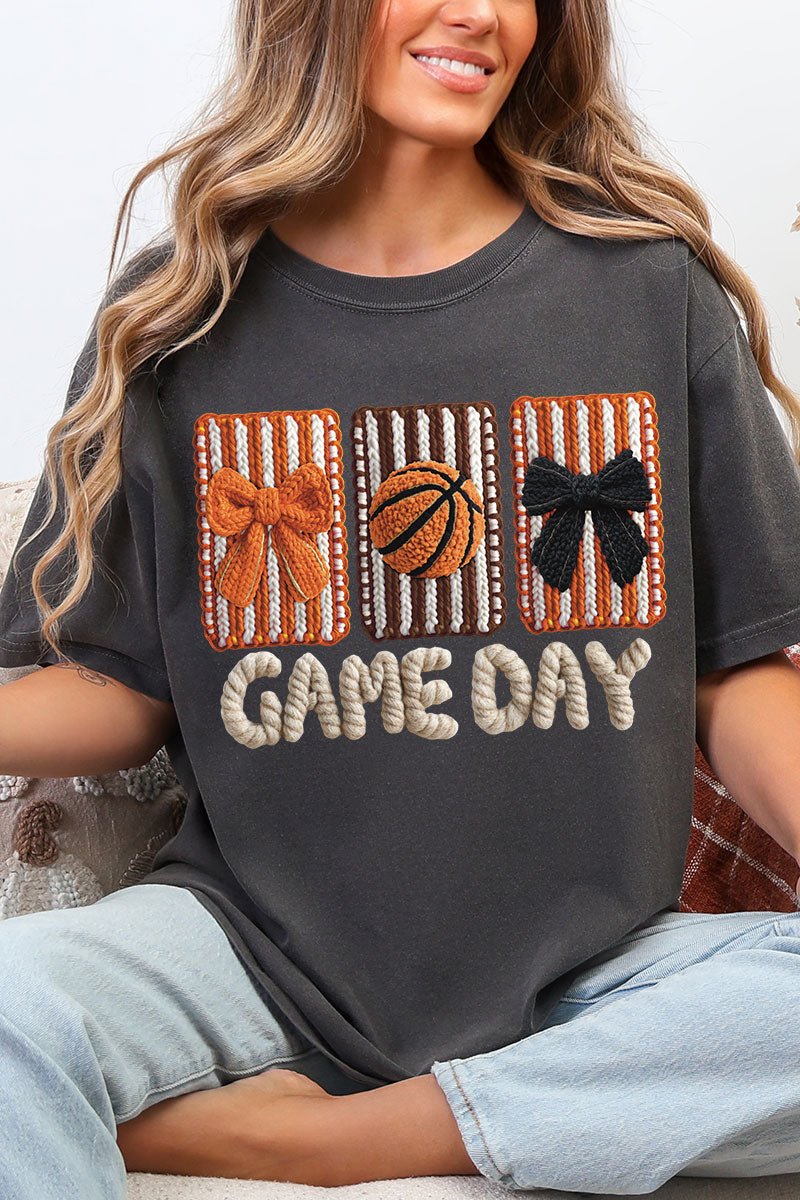 Faux Yarn Coquette Game Day Comfort Colors Adult Ring - Spun Cotton Tee - Wholesale Accessory Market