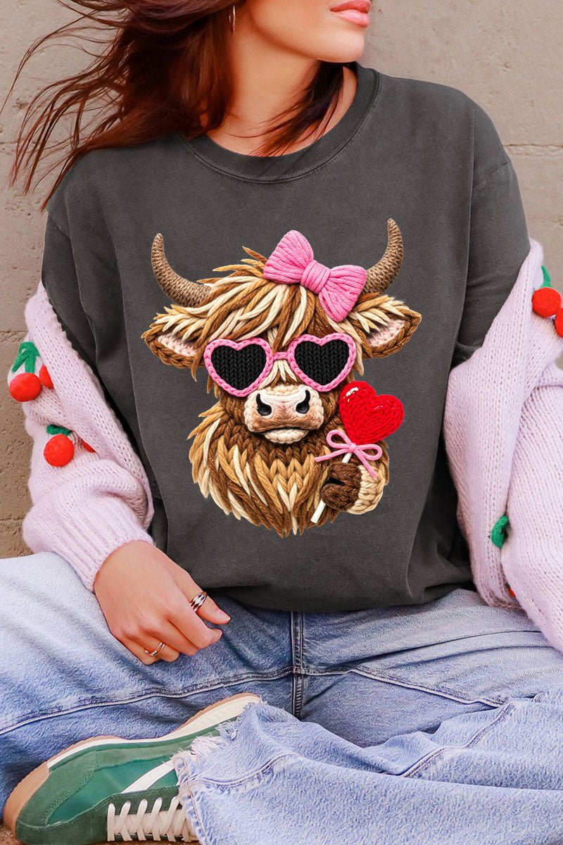 Faux Yarn Highland Romance Comfort Colors Adult Ring - Spun Cotton Tee - Wholesale Accessory Market