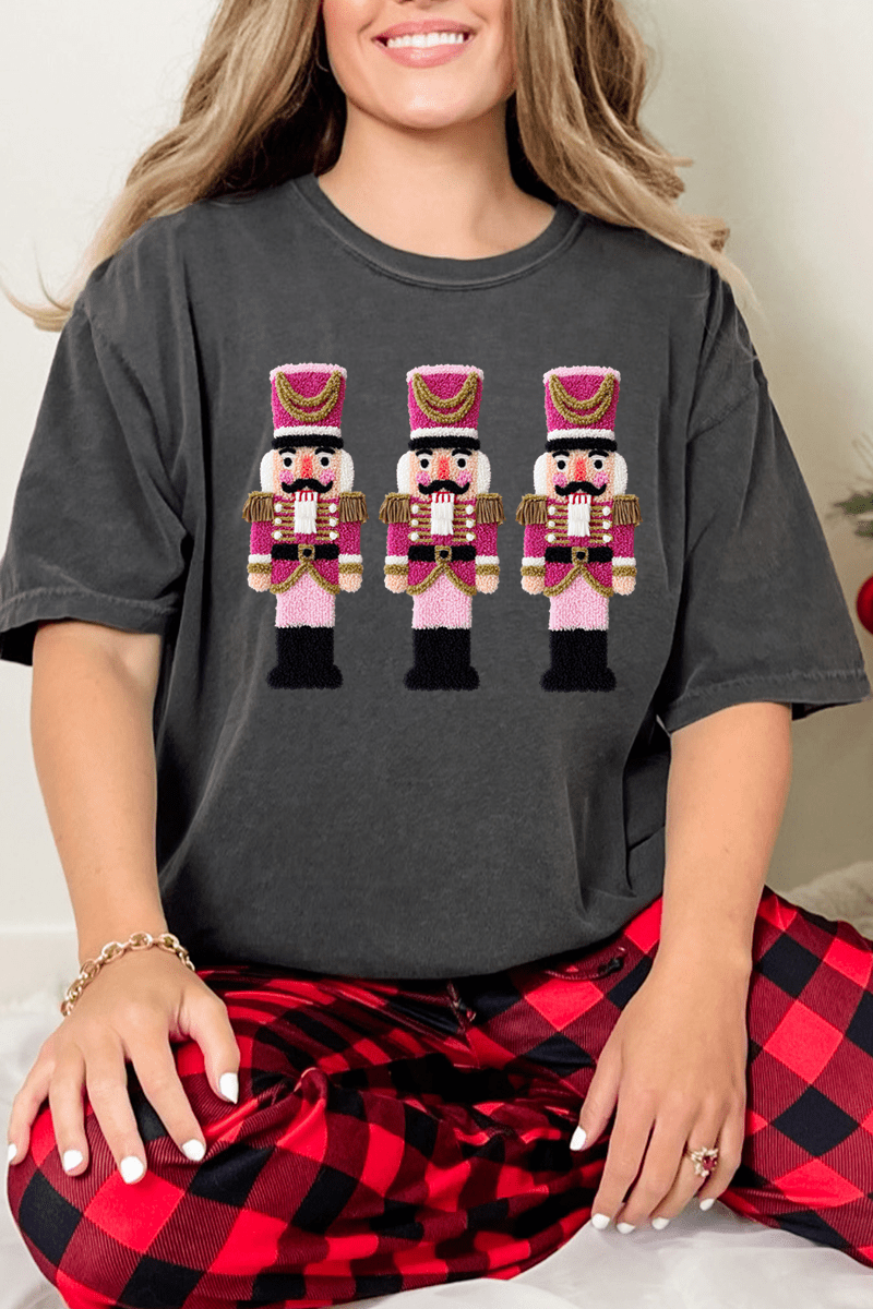 Faux Yarn Holiday Guard Nutcracker Comfort Colors Adult Ring - Spun Cotton Tee - Wholesale Accessory Market