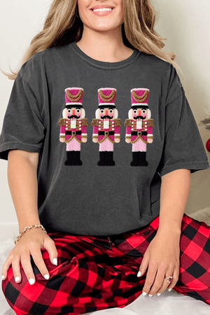 Faux Yarn Holiday Guard Nutcracker Comfort Colors Adult Ring - Spun Cotton Tee - Wholesale Accessory Market