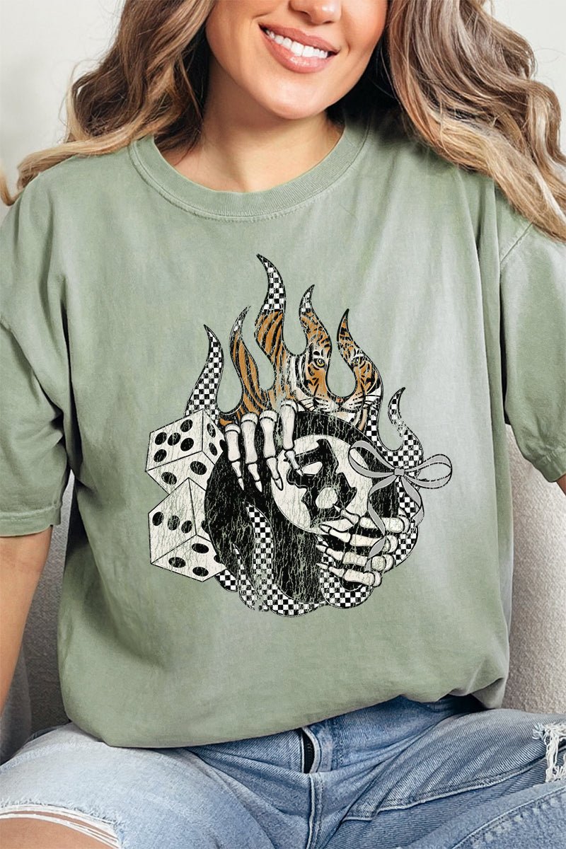 Flamin' 8 Ball Comfort Colors Adult Ring - Spun Cotton Tee - Wholesale Accessory Market