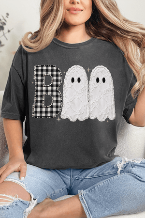 Gingham & Lace Boo Comfort Colors Adult Ring-Spun Cotton Tee - Wholesale Accessory Market